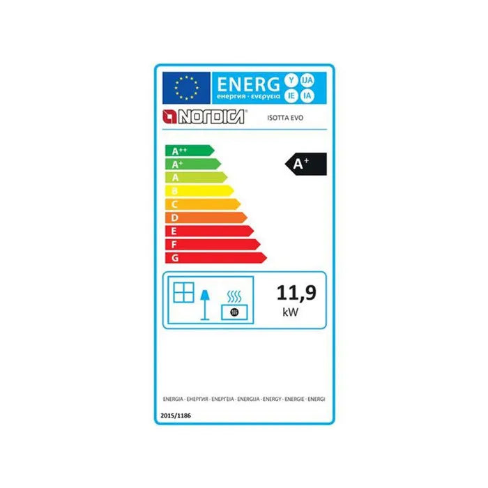 Poêle à bois - La Nordica - Isotta Evo - 14,5Kw - Noir - Bois A+