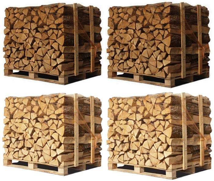 Bois de chauffage bûches 40 cm (2 chêne blanc + 2 Hêtre/Charme)